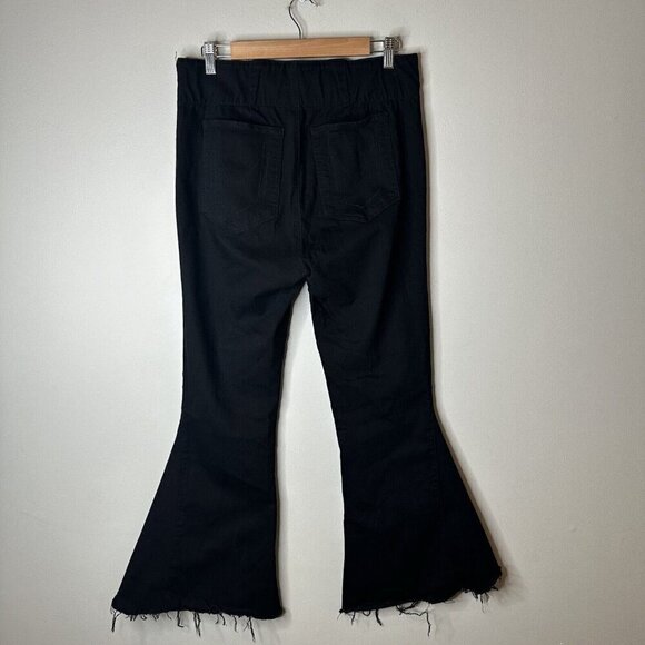Show Me Your Mumu Jeans Black Womens Berkley Bells Super Flare Pull On Pants XXL - Picture 4 of 11